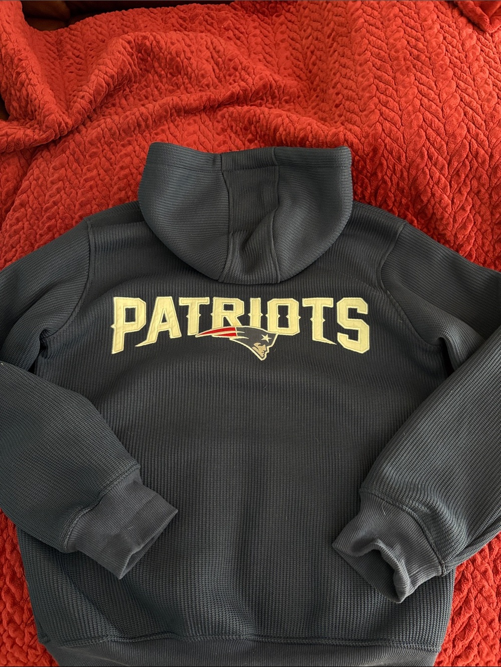 G III New England Patriots Navy Blue Knit/Fleece Unisex Zip Jacket